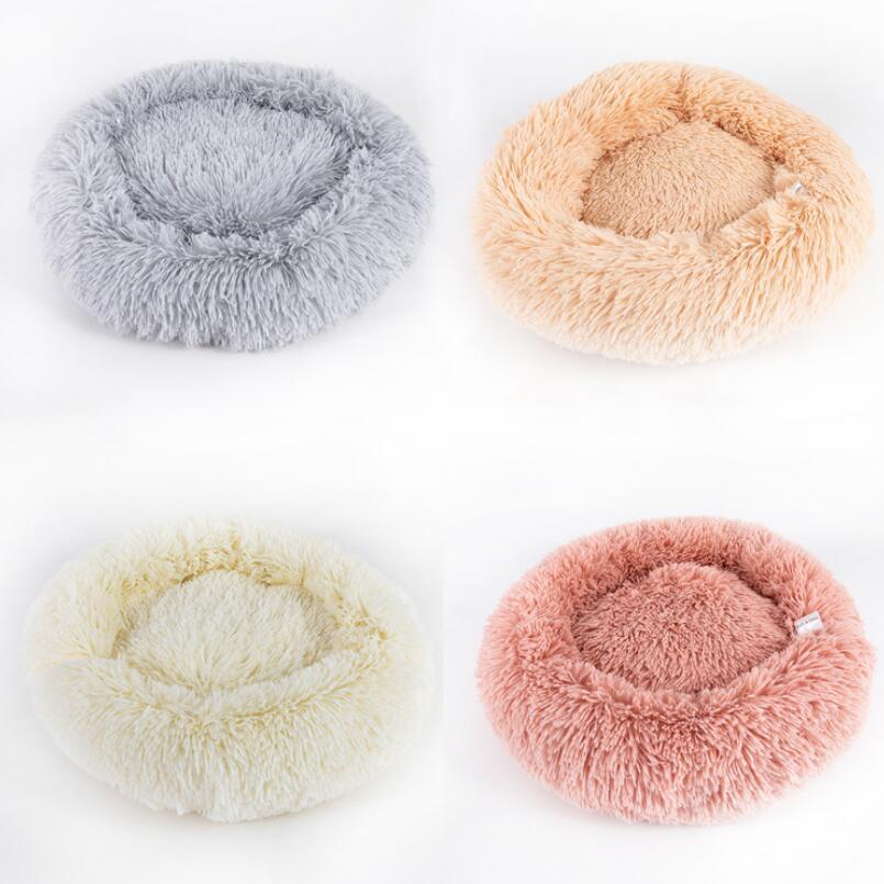 Fluffy Round Pet Bed for Cats