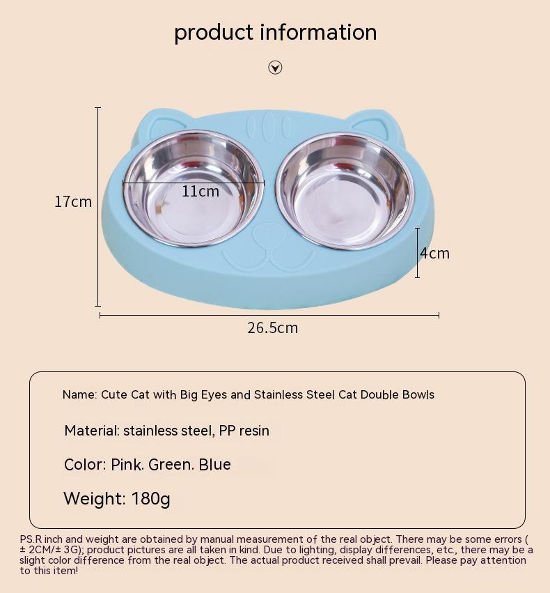 Cat  Water Bowl – Pet Feeding Rice Basin