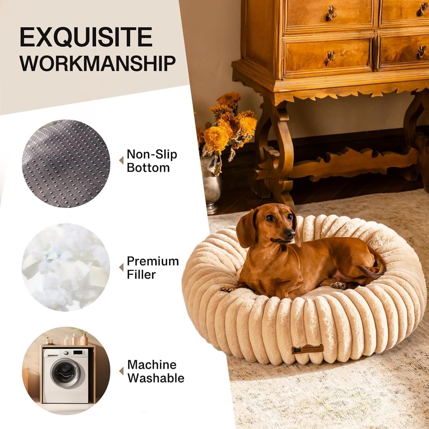 Fluffy Indoor Calming Bed for Cats & Puppies