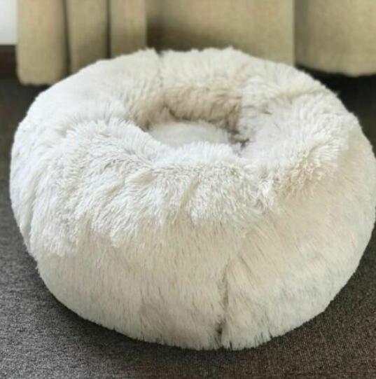 Fluffy Round Pet Bed for Cats