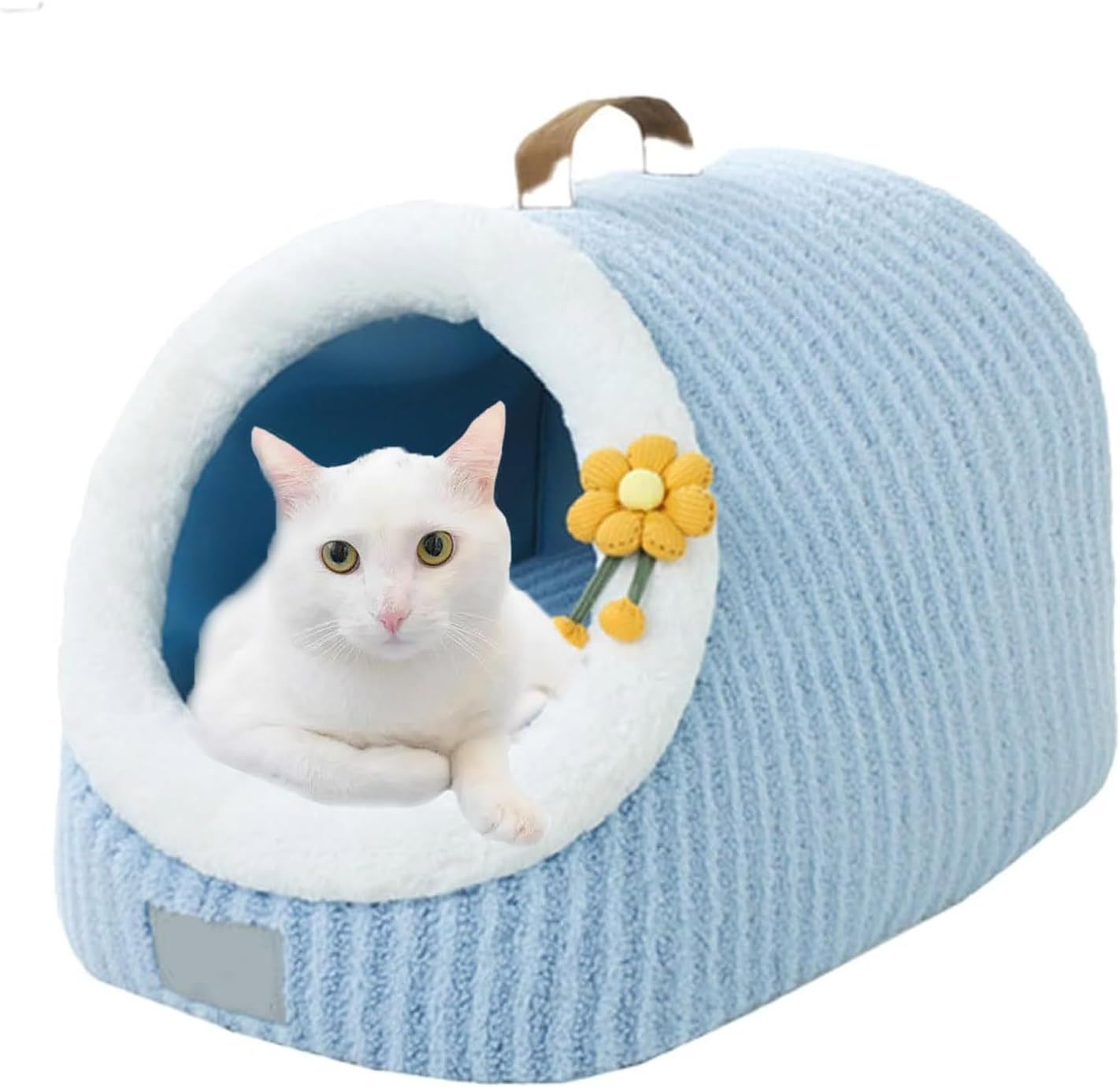 Cozy Cat Cave – Soft Washable Indoor Cat Bed with Pillow