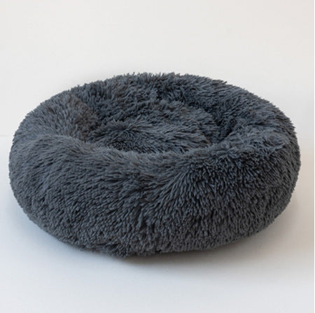 Fluffy Round Pet Bed for Cats