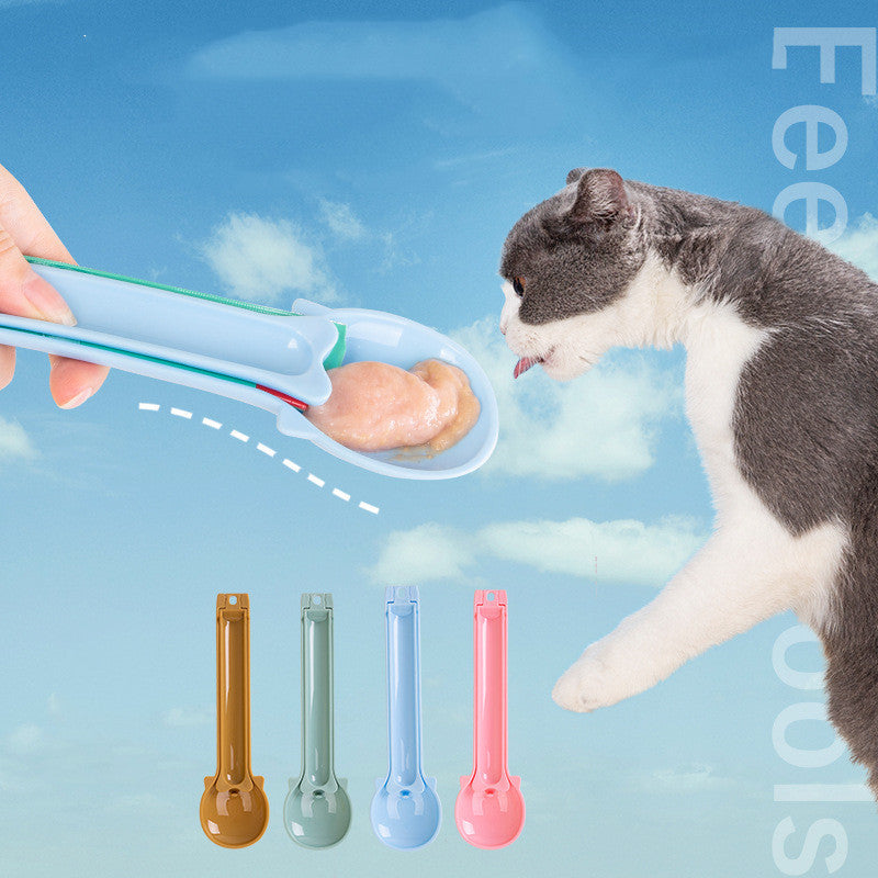 Cat Squeeze Feeding Spoon – Liquid Snack Feeder for Cats