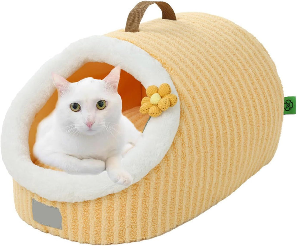 Cozy Cat Cave – Soft Washable Indoor Cat Bed with Pillow