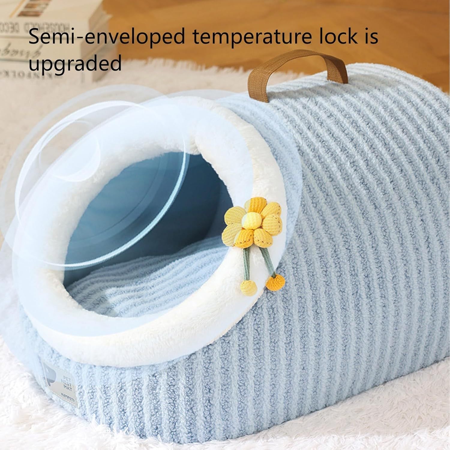 Cozy Cat Cave – Soft Washable Indoor Cat Bed with Pillow